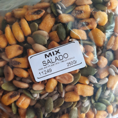 Mix salado - girasol, maiz frito, mani con sal, zapallo