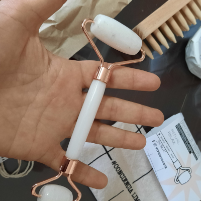 Roller doble marmol blanco