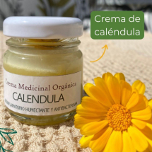 Crema medicinal organica de calendula