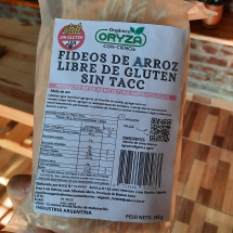 Fideos de arroz blanco organico sin gluten