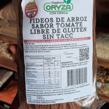 Fideos de arroz integral organicos tomate sin gluten